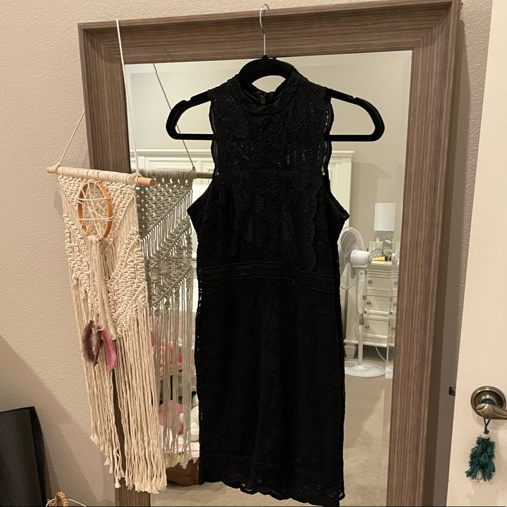 Topshop Black Lace Bodycon Me no Dress